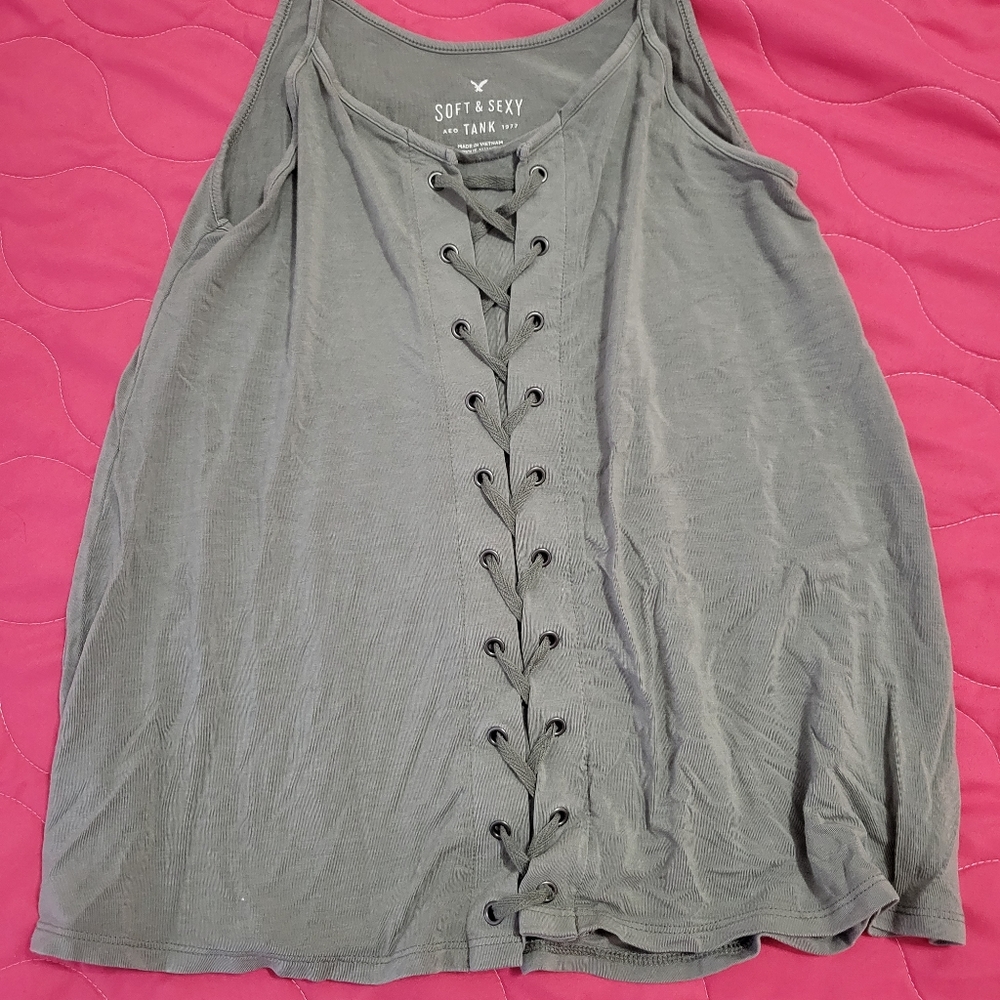 Olive green Aeropostale tank top